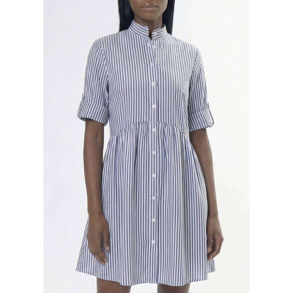 NEW AREA STARS women's vanya dress in navy/light blue stripe